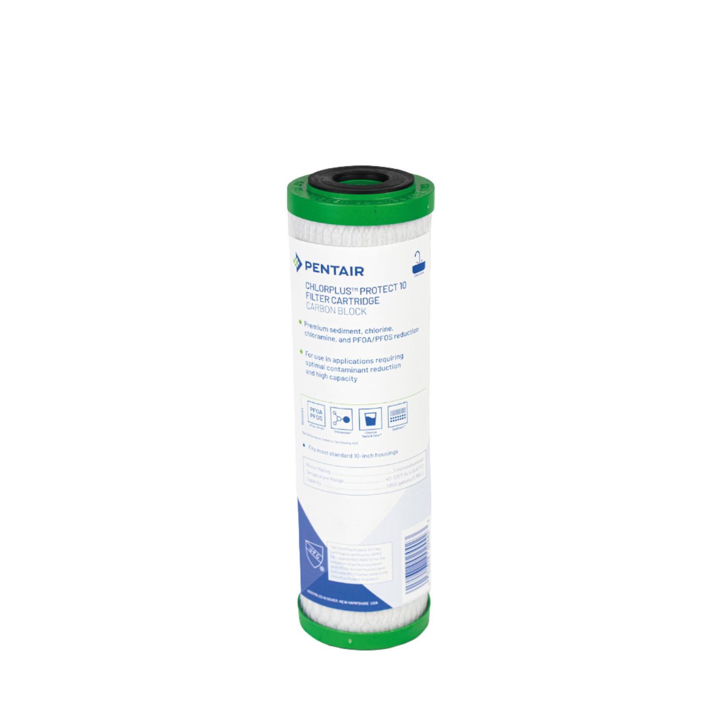 PENTAIR ChlorPlus Protect Carbon Fibredyne Block 10” Replacement Cartridge