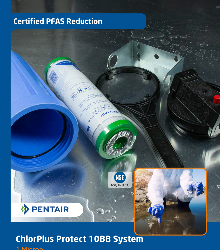 PENTAIR ChlorPlus Protect 10” PFOA/PFOS Undersink Filter System