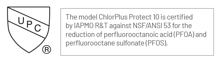 PENTAIR ChlorPlus Protect 10” PFOA/PFOS Undersink Filter System