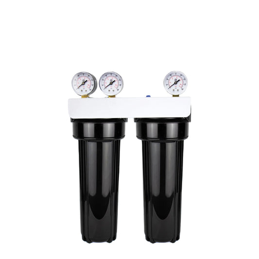 CORE Double Plastic Filter Housing System 10" Regular (2.5") With 3/4" Ports
