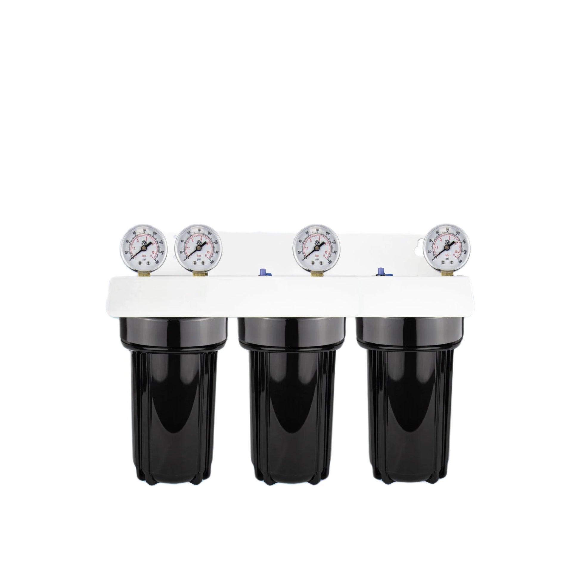 CORE Triple Plastic Filter Housing System 10" Large Diameter (4.5") With 1" Ports