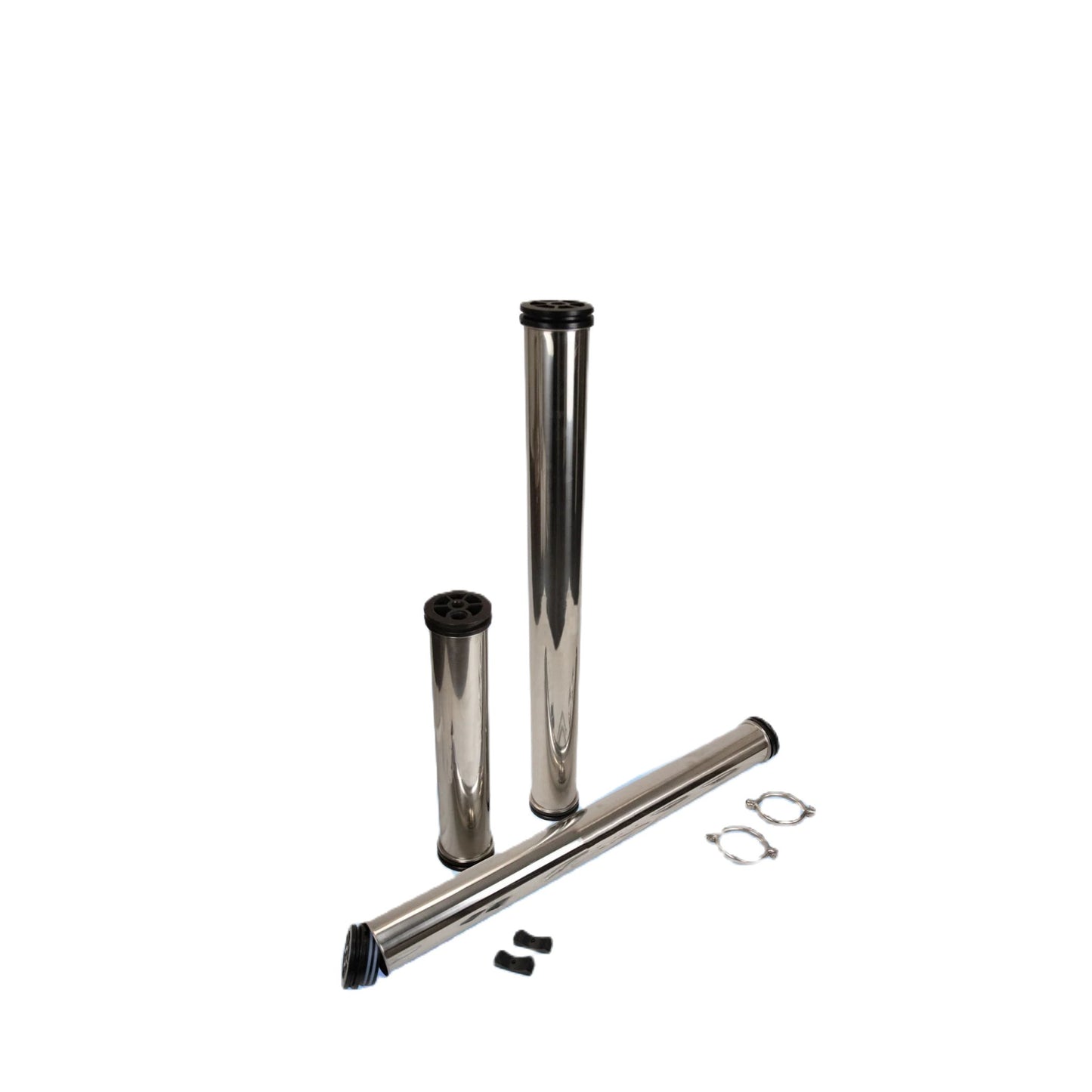 PLUS  304L Stainless Steel Reverse Osmosis Membrane Housing 4" x 21"  1/2" x 3/4" Ports