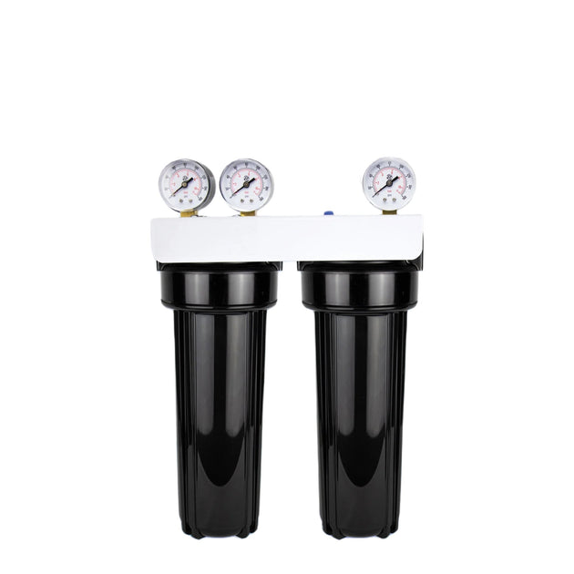 CORE Double Plastic Filter Housing System 10" Regular (2.5") With 3/4" Ports