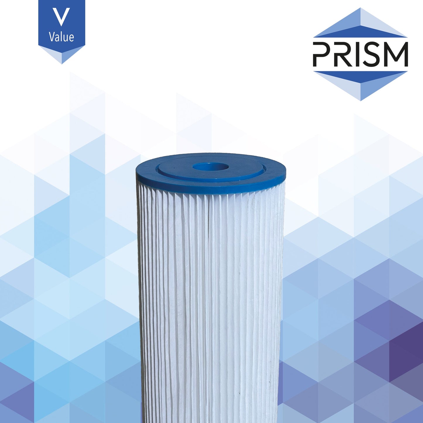 VALUE Pleated Filter Polyester 5¬µm 19 1/2 - 20" Large Diameter (4.5")